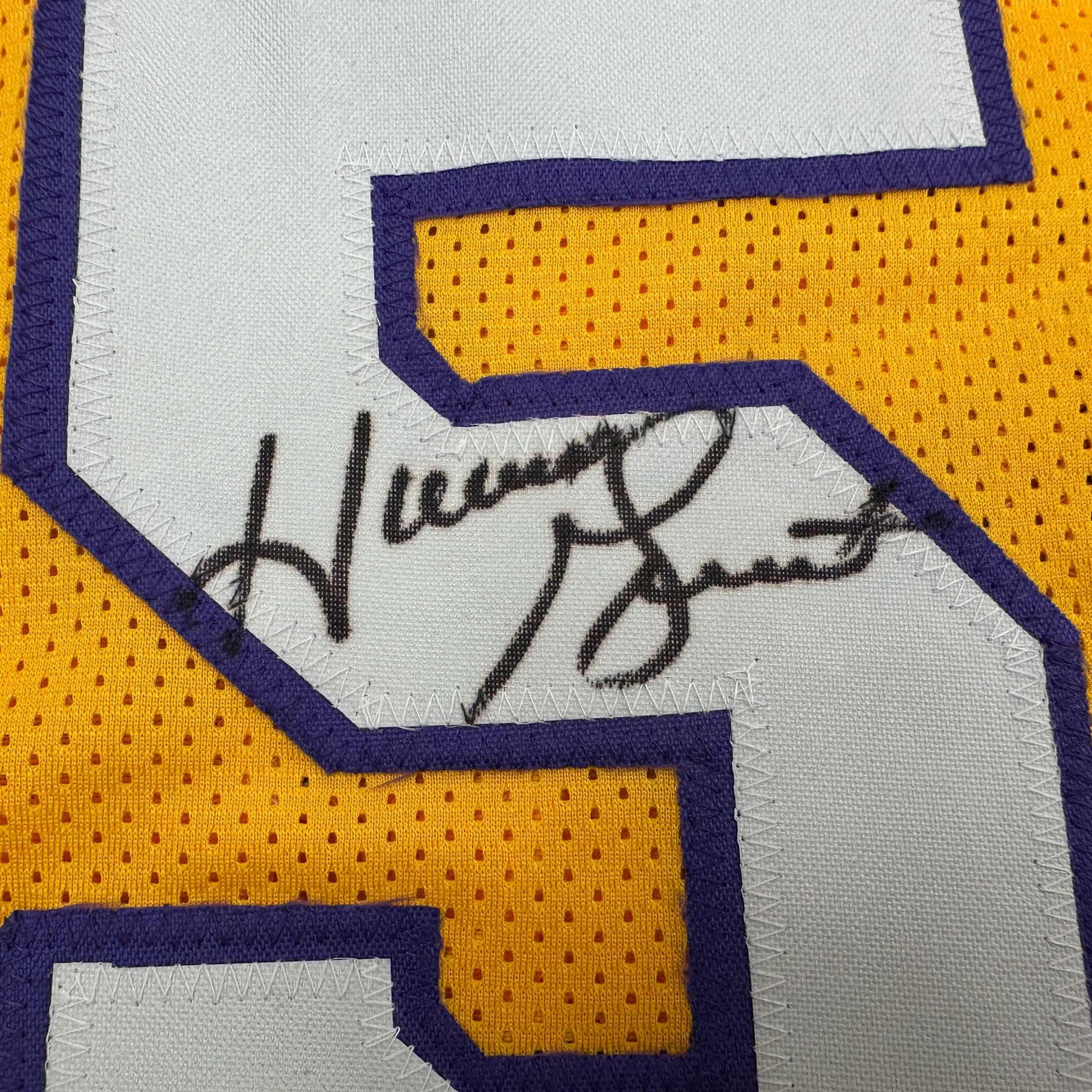 Autographed/Signed Horace Grant Los Angeles Yellow Basketball Jersey JSA COA - Sport Cards