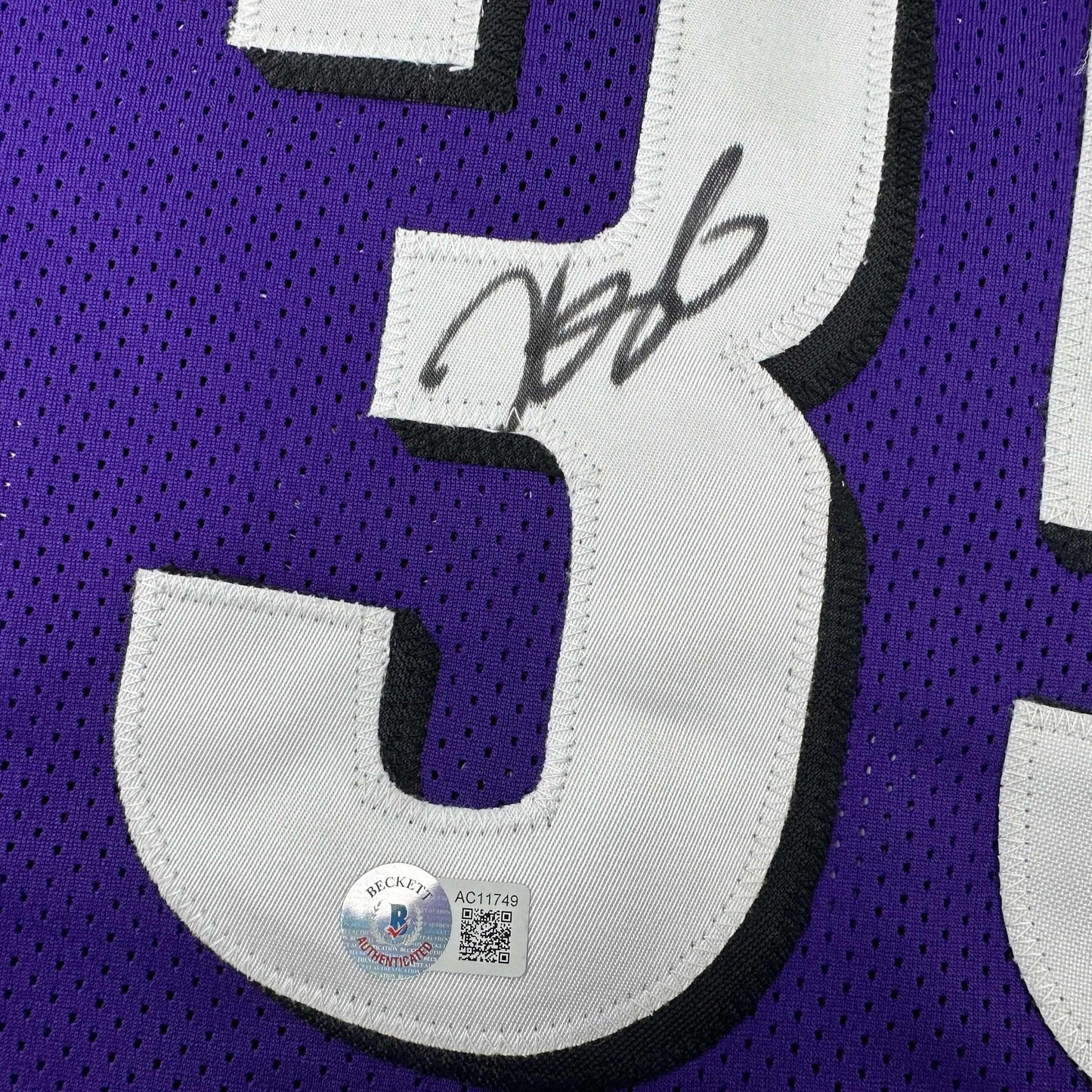 Autographed/Signed Kevin Durant Phoenix Purple Basketball Jersey Beckett BAS COA - Sport Cards