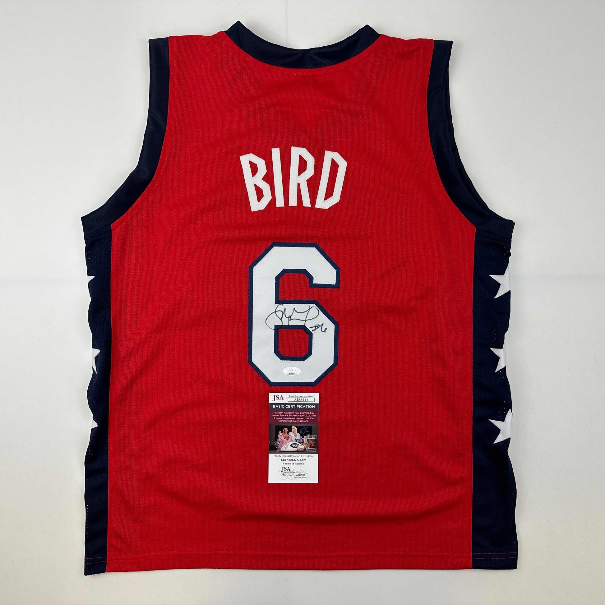 Autographed/Signed Sue Bird USA Olympics Red Basketball Jersey JSA COA - Sport Cards