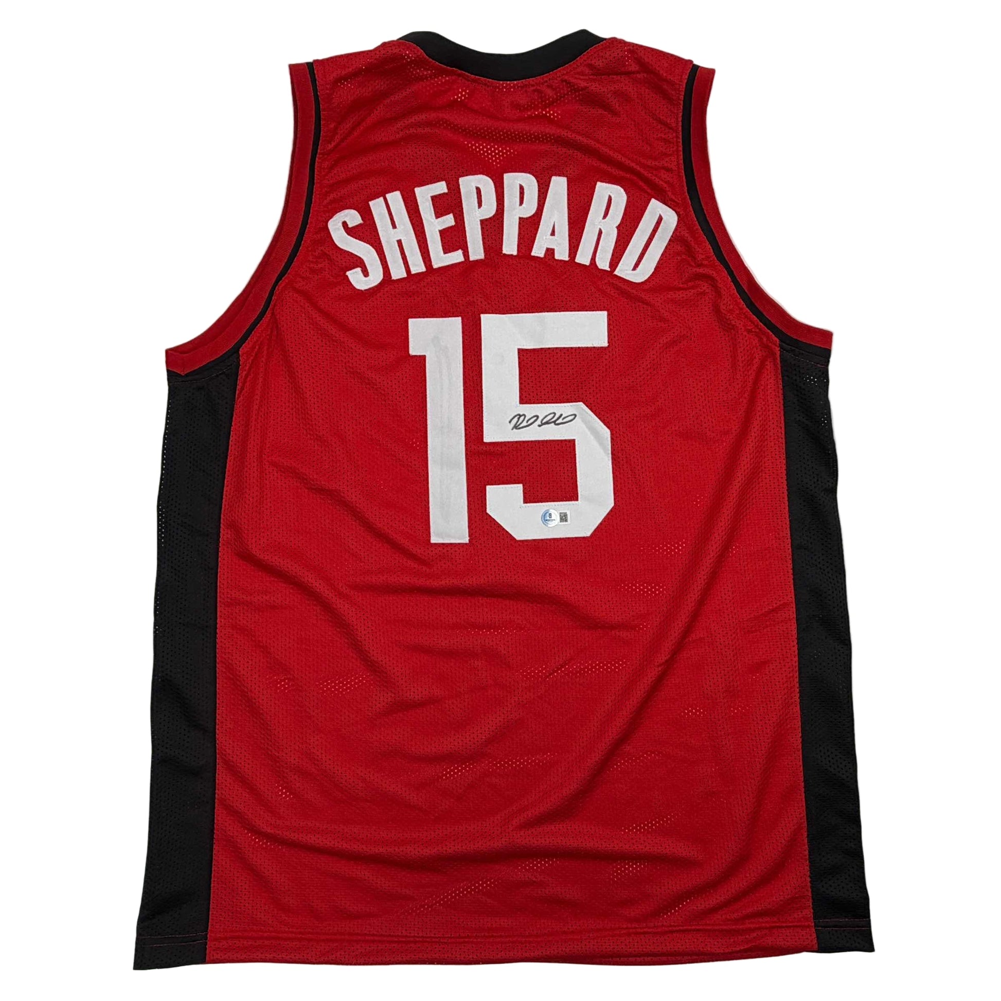 Autographed/Signed Reed Sheppard Houston Red Basketball Jersey Beckett BAS COA - Sport Cards