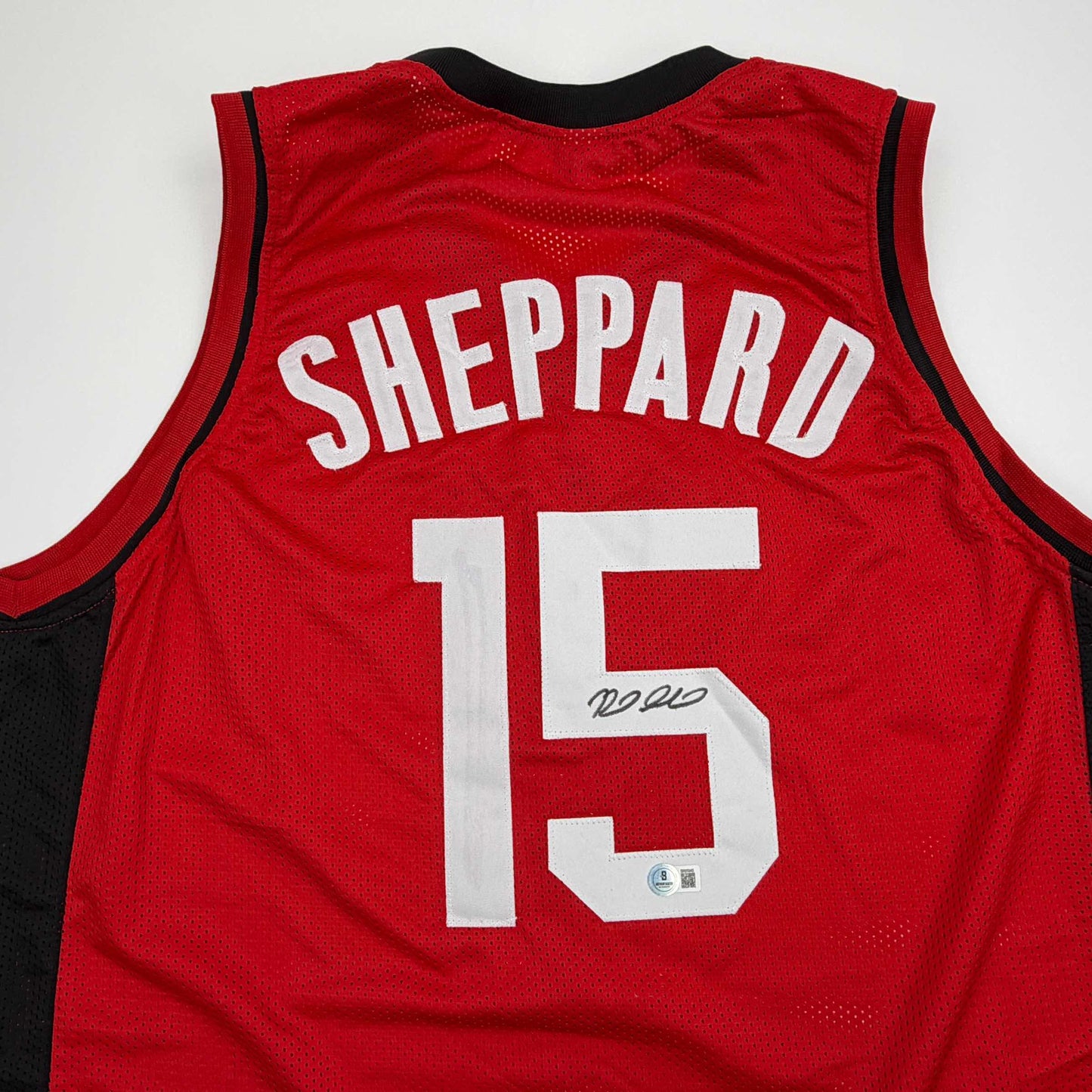 Autographed/Signed Reed Sheppard Houston Red Basketball Jersey Beckett BAS COA - Sport Cards