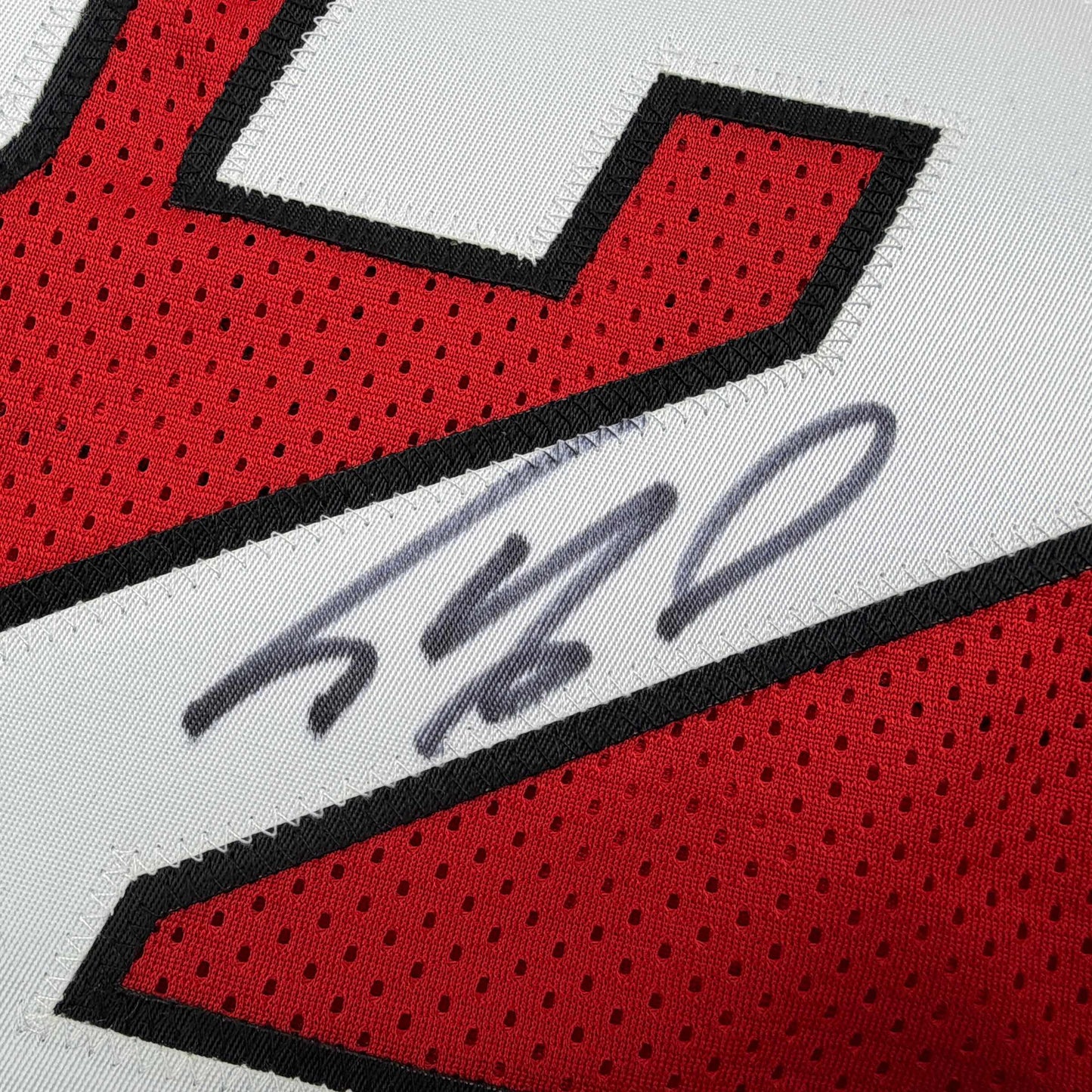 Autographed/Signed Shaquille Shaq O'Neal Miami Red Basketball Jersey PSA/DNA COA - Sport Cards