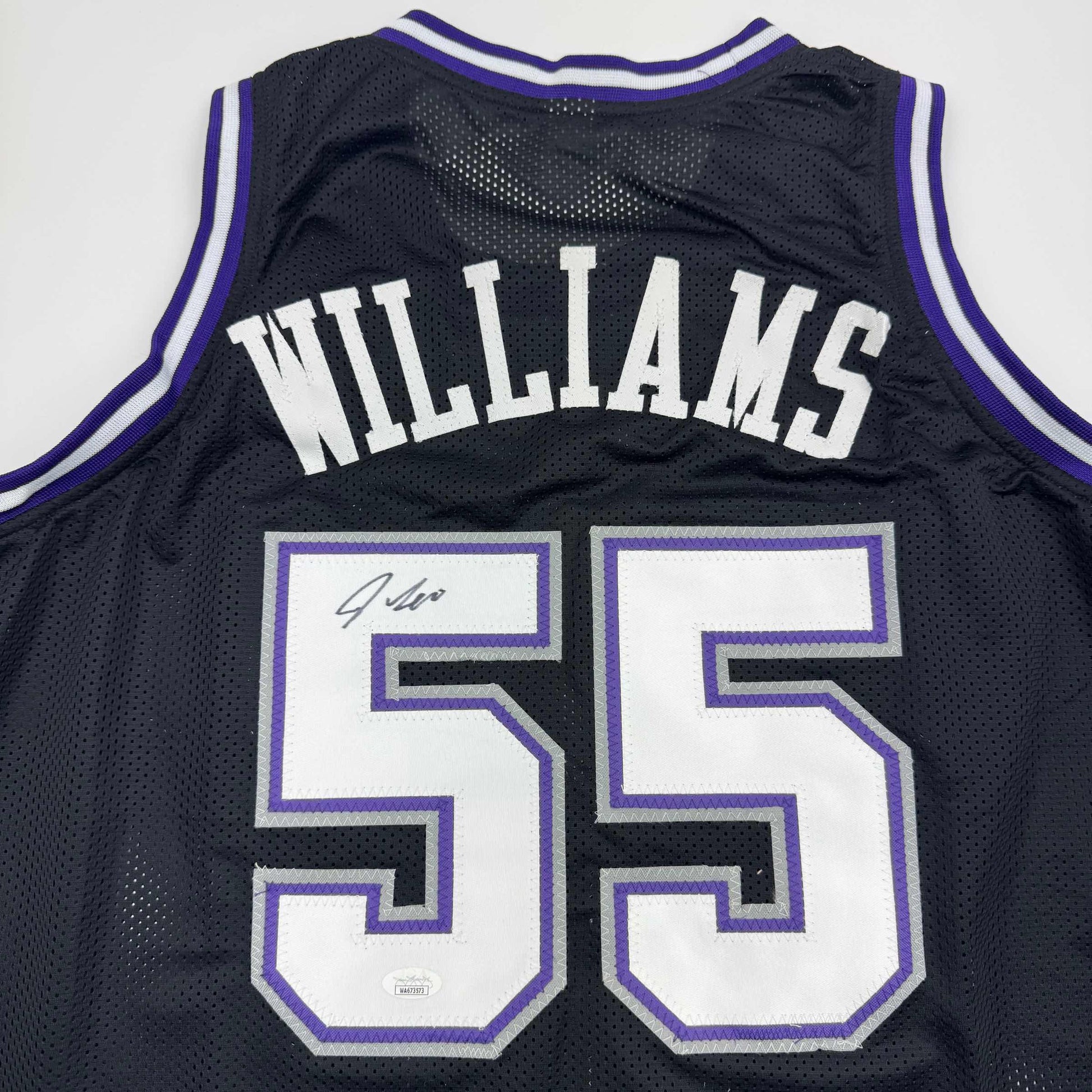 Autographed/Signed Jason Williams Sacramento Black Basketball Jersey JSA COA - Sport Cards