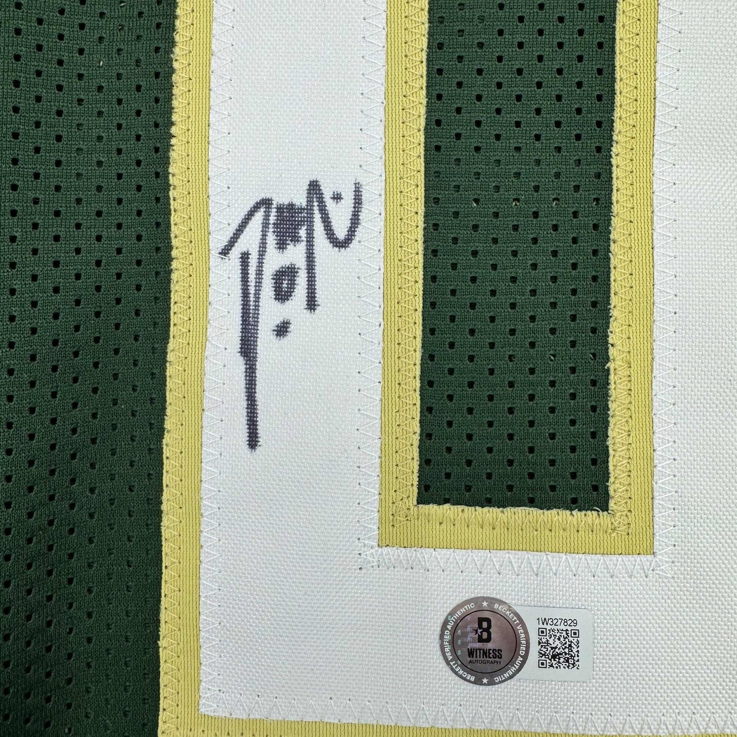 Autographed/Signed Damian Lillard Milwaukee Green Basketball Jersey Beckett BAS COA #2 - Sport Cards