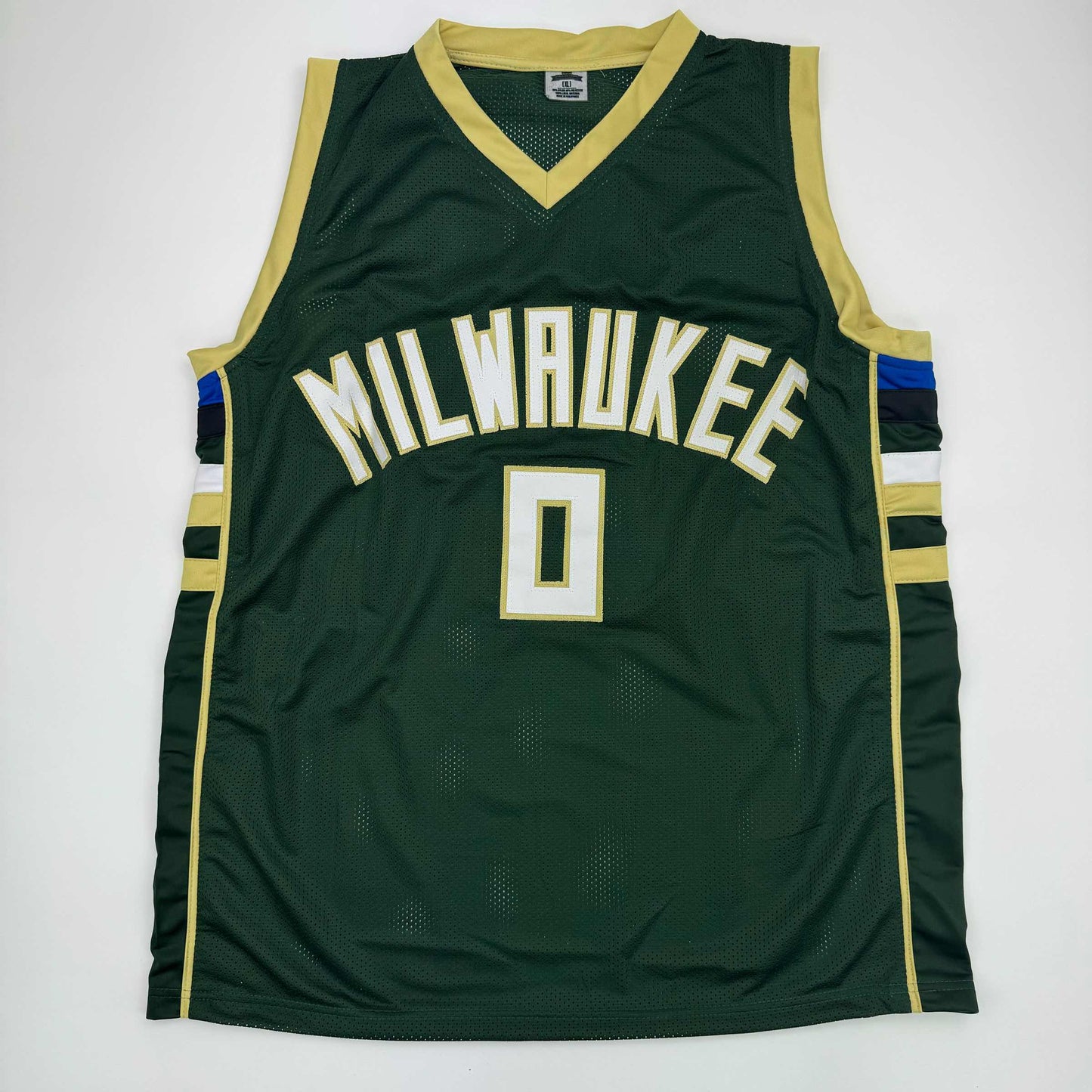 Autographed/Signed Damian Lillard Milwaukee Green Basketball Jersey Beckett BAS COA #2 - Sport Cards