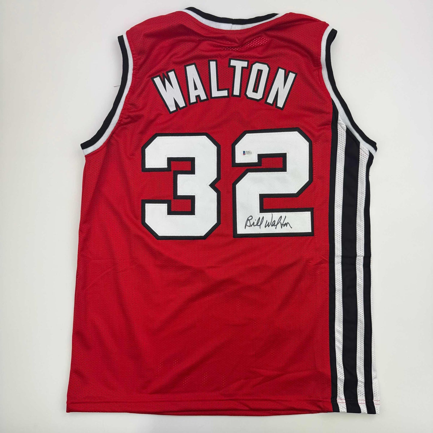 Autographed/Signed Bill Walton Portland Red Basketball Jersey JSA COA - Sport Cards