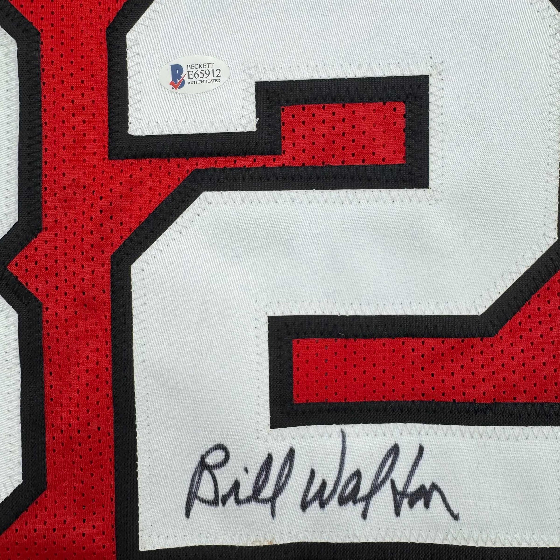 Autographed/Signed Bill Walton Portland Red Basketball Jersey JSA COA - Sport Cards