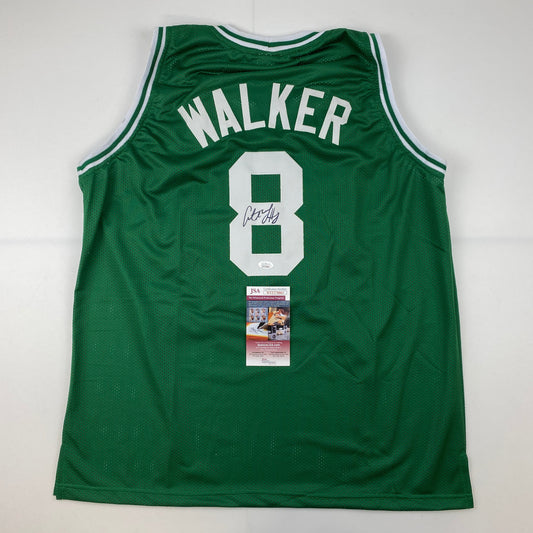 Autographed/Signed Antoine Walker Boston Green Basketball Jersey JSA COA - Sport Cards
