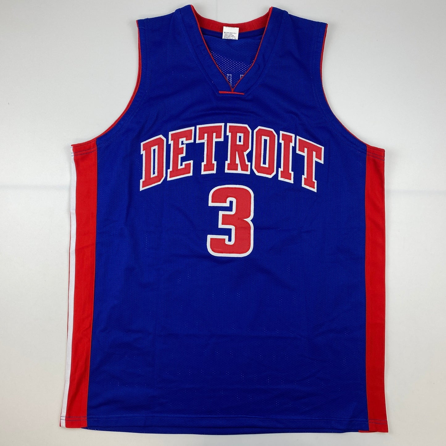 Autographed/Signed Ben Wallace Detroit Blue Basketball Jersey JSA COA - Sport Cards