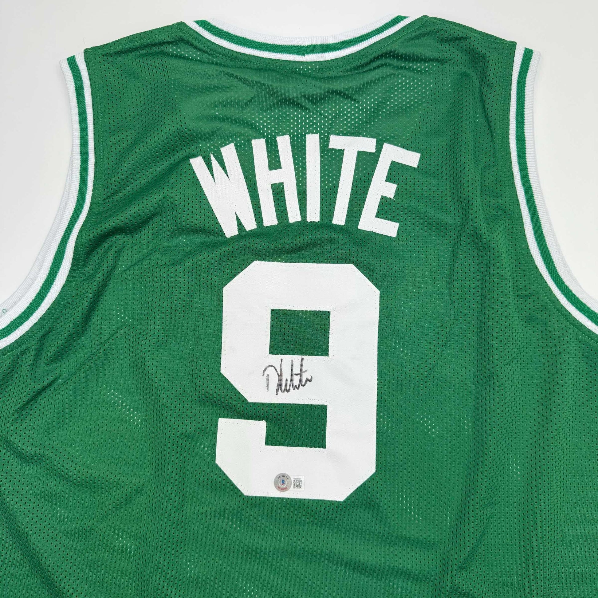 Autographed/Signed Derrick White Boston Green Basketball Jersey JSA COA - Sport Cards