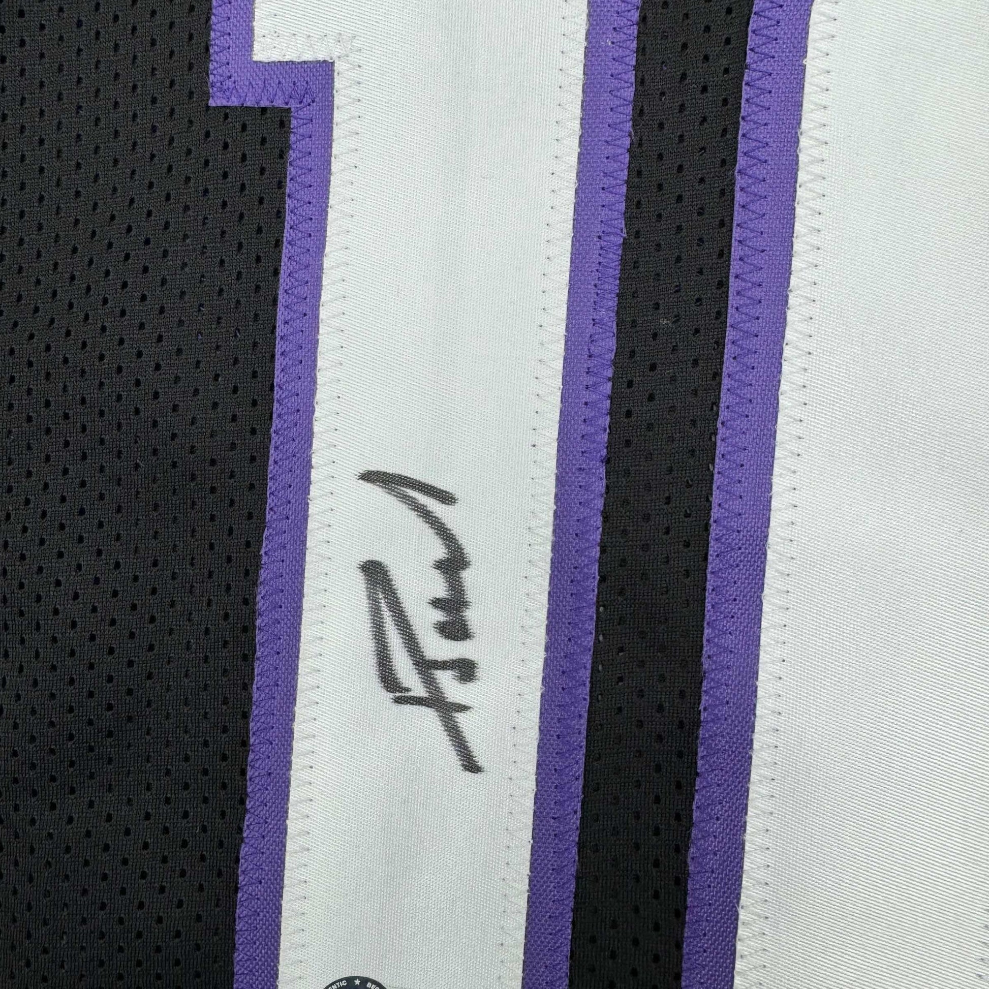 Autographed/Signed Domantas Sabonis Sacramento Black Basketball Jersey Beckett BAS COA - Sport Cards