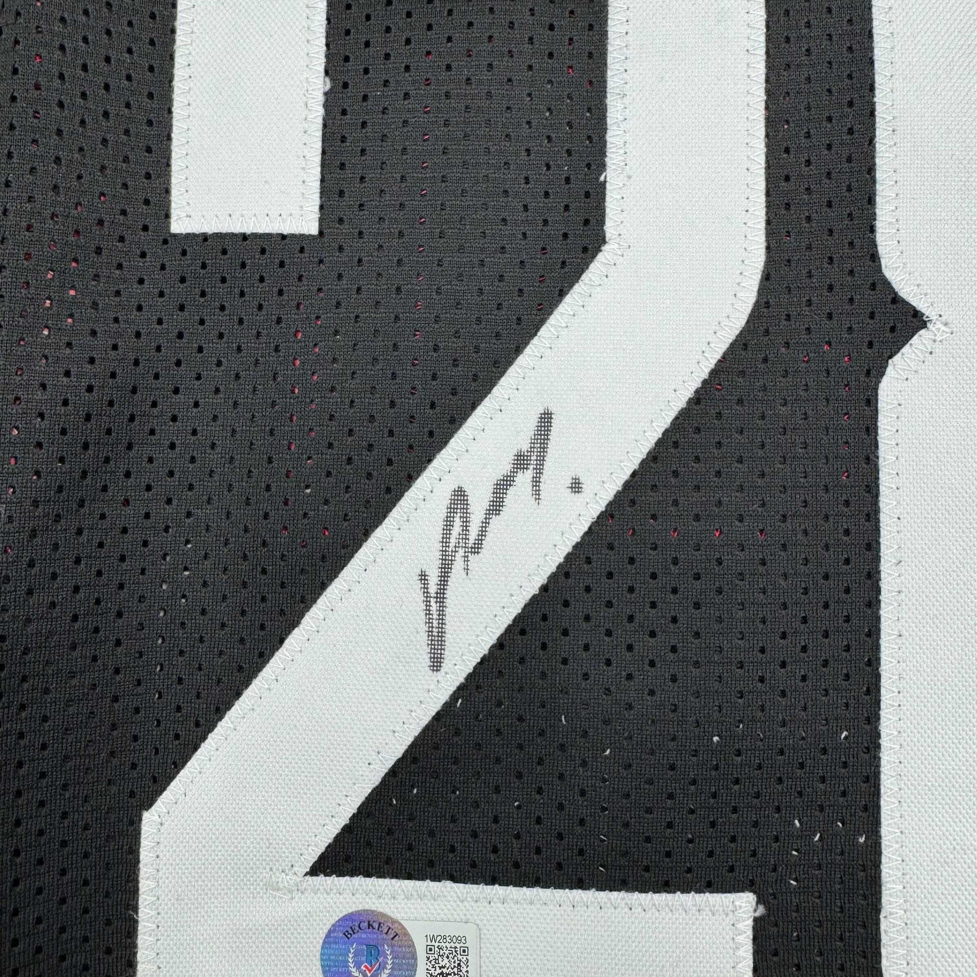 Autographed/Signed Alperen Sengun Houston Black Basketball Jersey Beckett BAS COA - Sport Cards