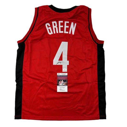 Autographed/Signed Jalen Green #4 Houston Red Basketball Jersey JSA COA - Sport Cards