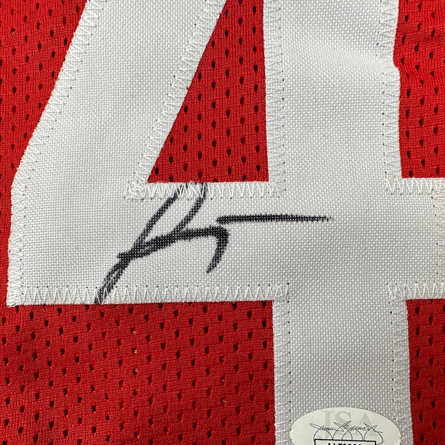 Autographed/Signed Jalen Green #4 Houston Red Basketball Jersey JSA COA - Sport Cards