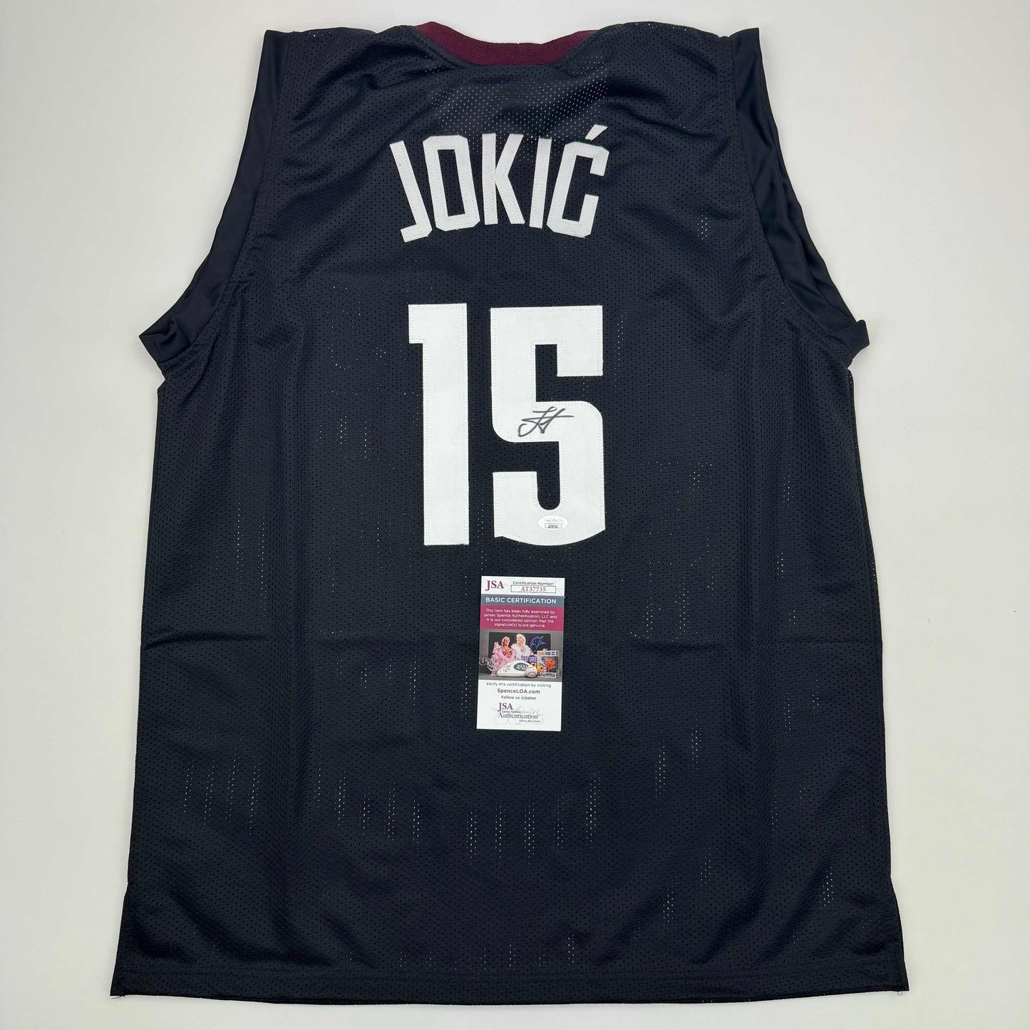 Autographed/Signed Nikola Jokic Denver Black 5280 City Edition Basketball Jersey JSA COA - Sport Cards