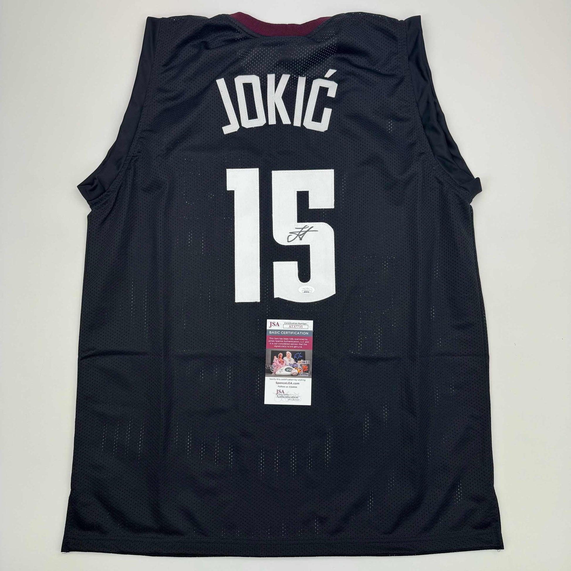 Autographed/Signed Nikola Jokic Denver Black 5280 City Edition Basketball Jersey JSA COA - Sport Cards