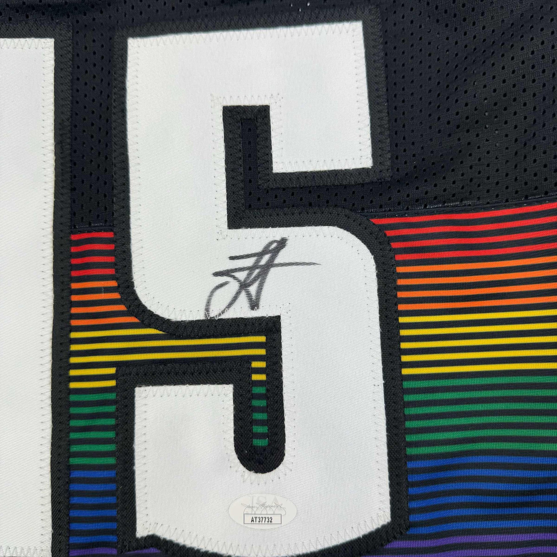 Autographed/Signed Nikola Jokic Denver Black Rainbow Basketball Jersey JSA COA - Sport Cards