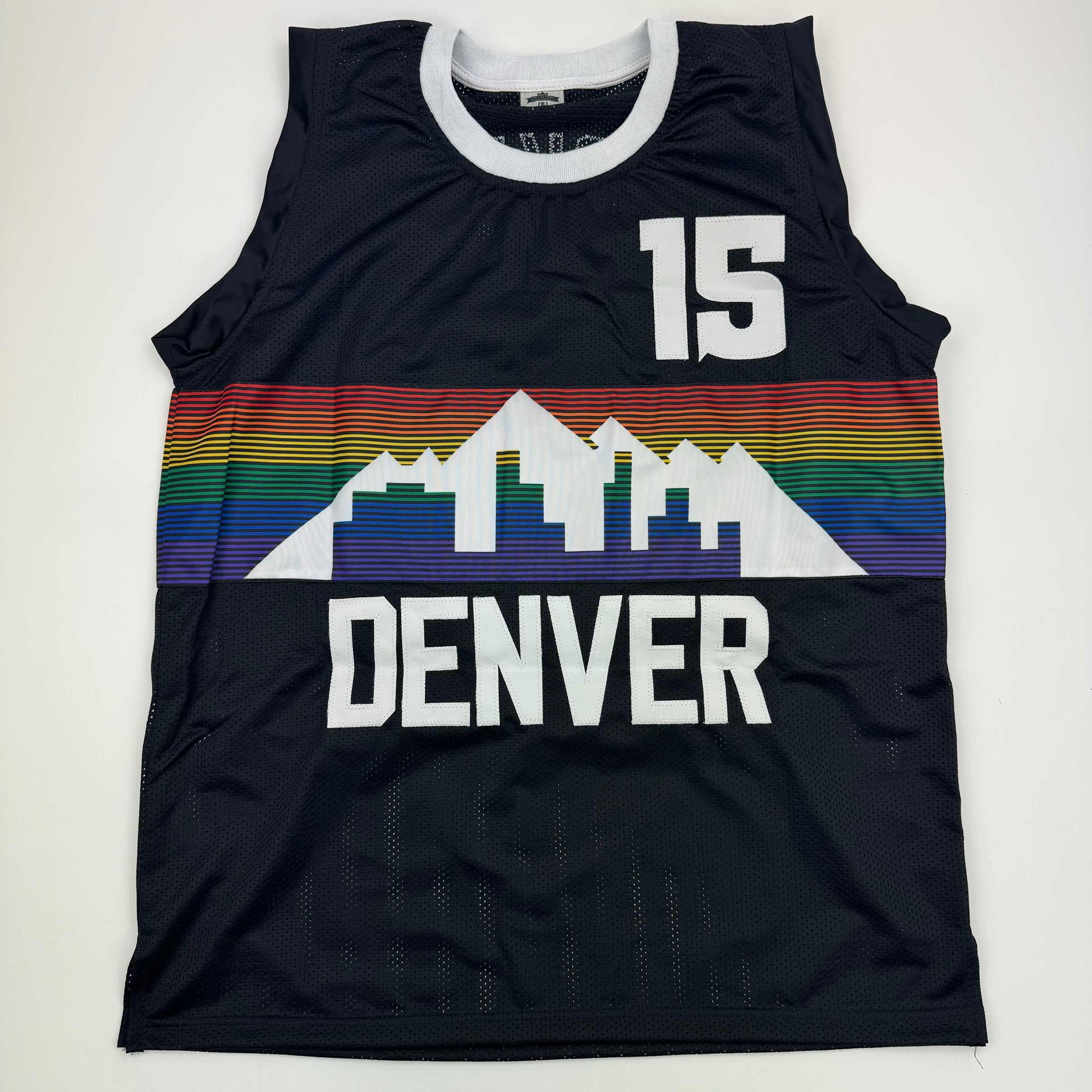Autographed/Signed Nikola Jokic Denver Black Rainbow Basketball Jersey JSA COA - Sport Cards