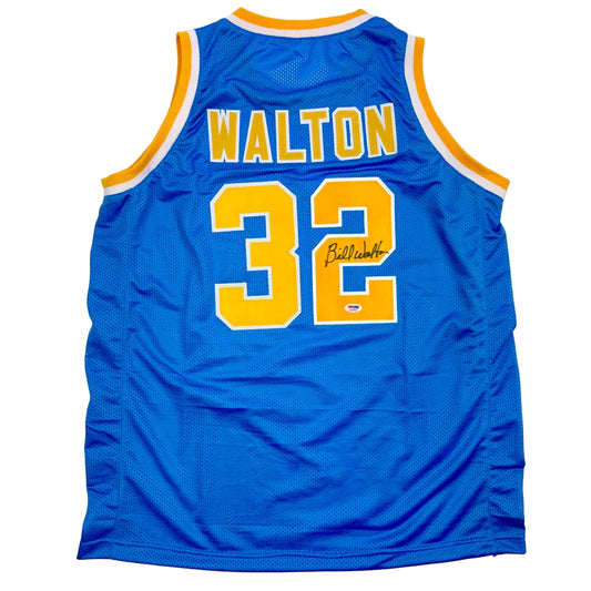 Autographed/Signed Bill Walton UCLA Blue College Basketball Jersey JSA COA - Sport Cards