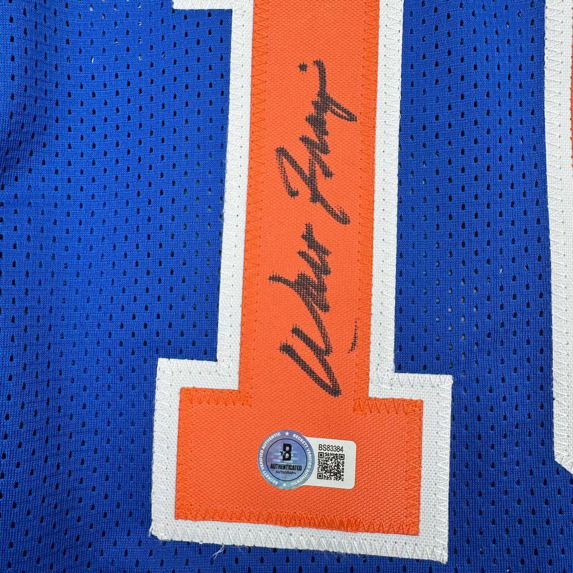 Autographed/Signed Walt Frazier New York Blue Basketball Jersey PSA/DNA COA - Sport Cards