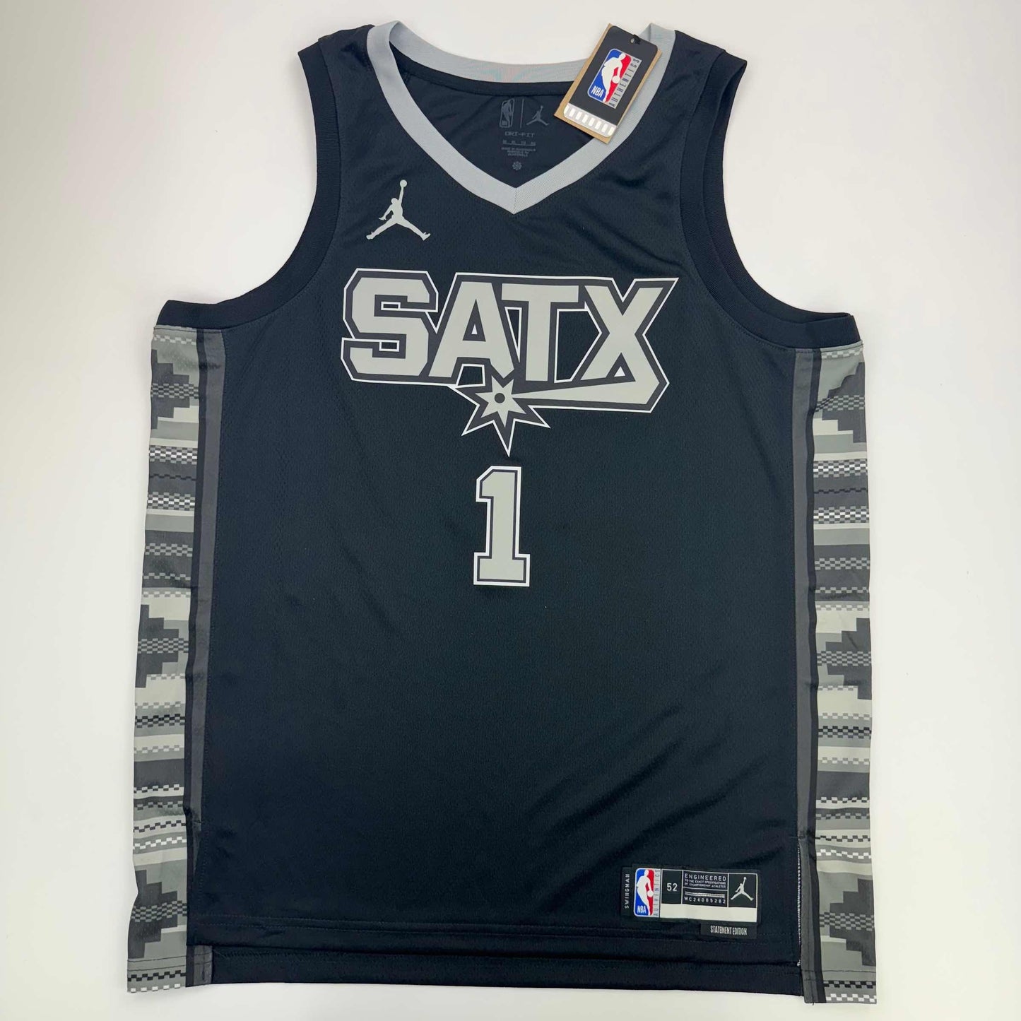 Autographed/Signed Victor Wembanyama San Antonio Spurs Black Authentic Swingman Statement Edition Basketball Jersey Fanatics COA - Sport Cards