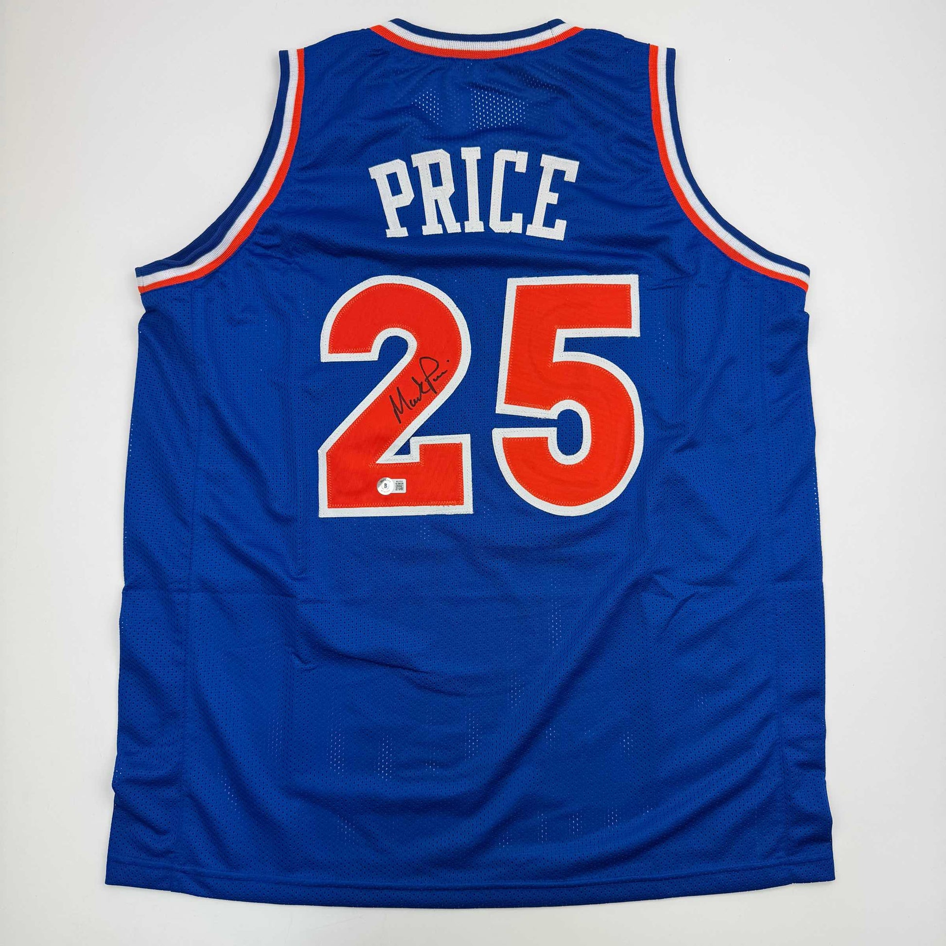Autographed/Signed Mark Price Cleveland Blue Basketball Jersey Beckett BAS COA - Sport Cards