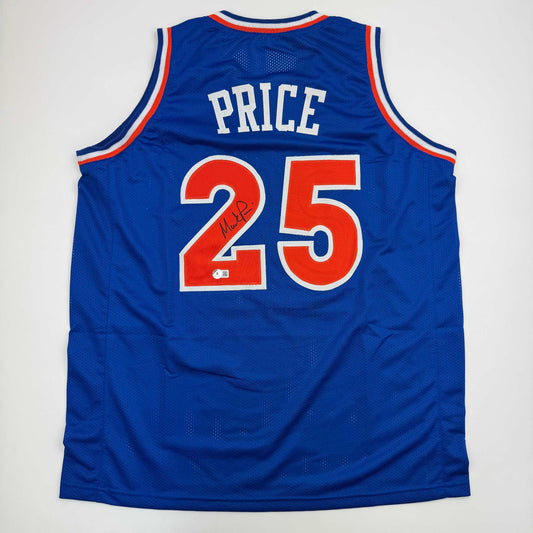 Autographed/Signed Mark Price Cleveland Blue Basketball Jersey Beckett BAS COA - Sport Cards