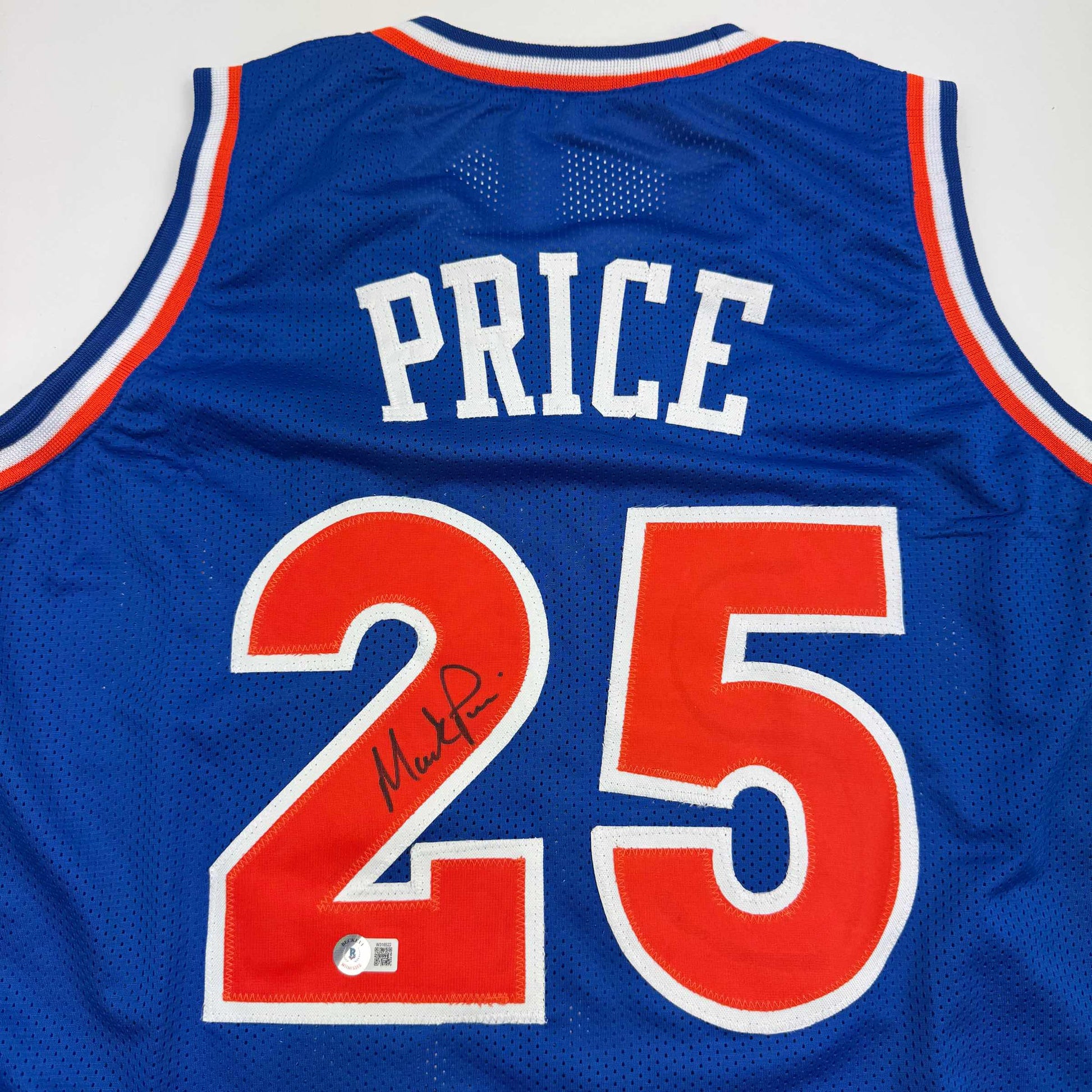 Autographed/Signed Mark Price Cleveland Blue Basketball Jersey Beckett BAS COA - Sport Cards