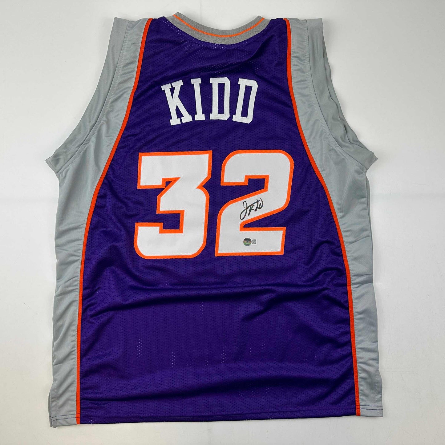 Autographed/Signed Jason Kidd Phoenix Purple Basketball Jersey Beckett BAS COA - Sport Cards