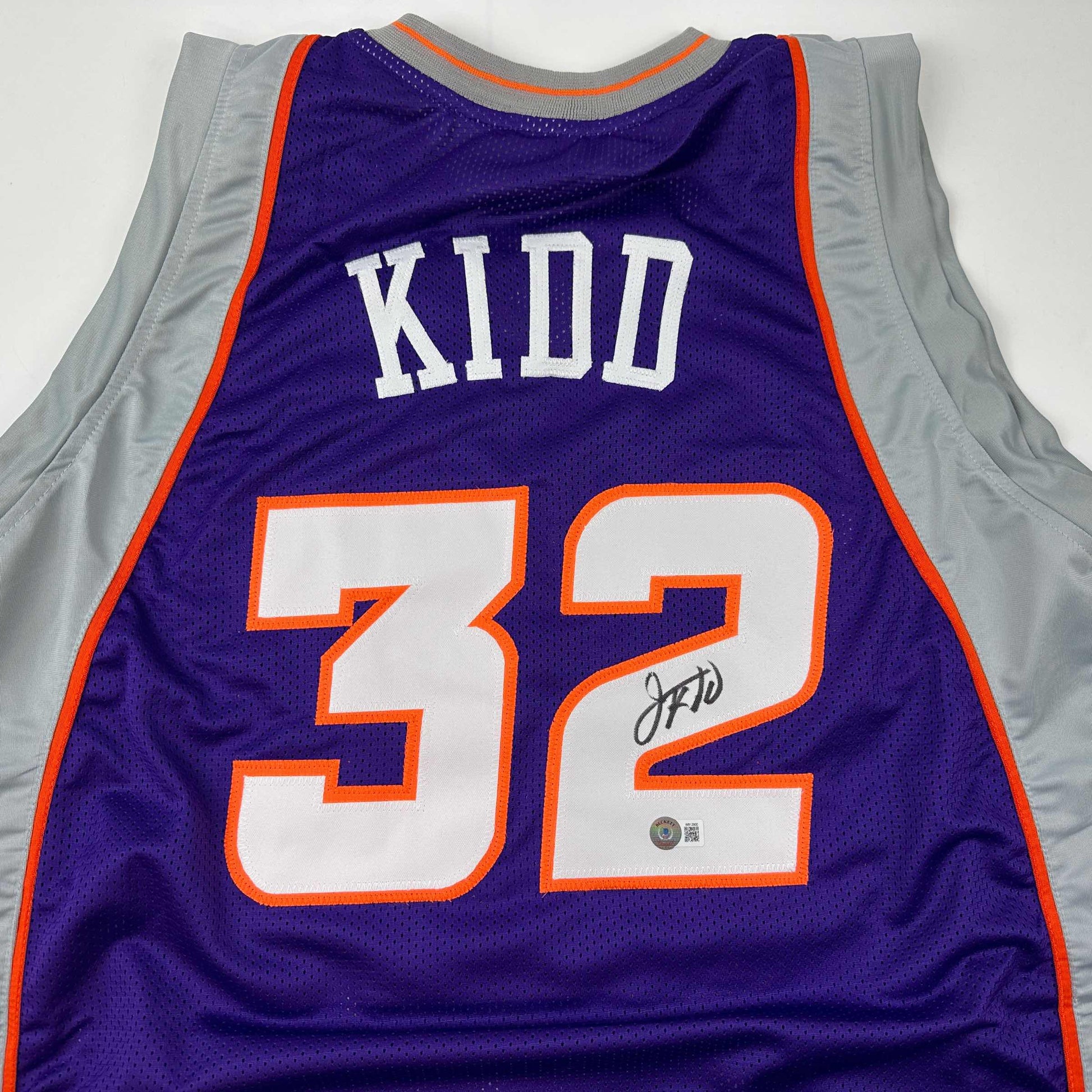 Autographed/Signed Jason Kidd Phoenix Purple Basketball Jersey Beckett BAS COA - Sport Cards