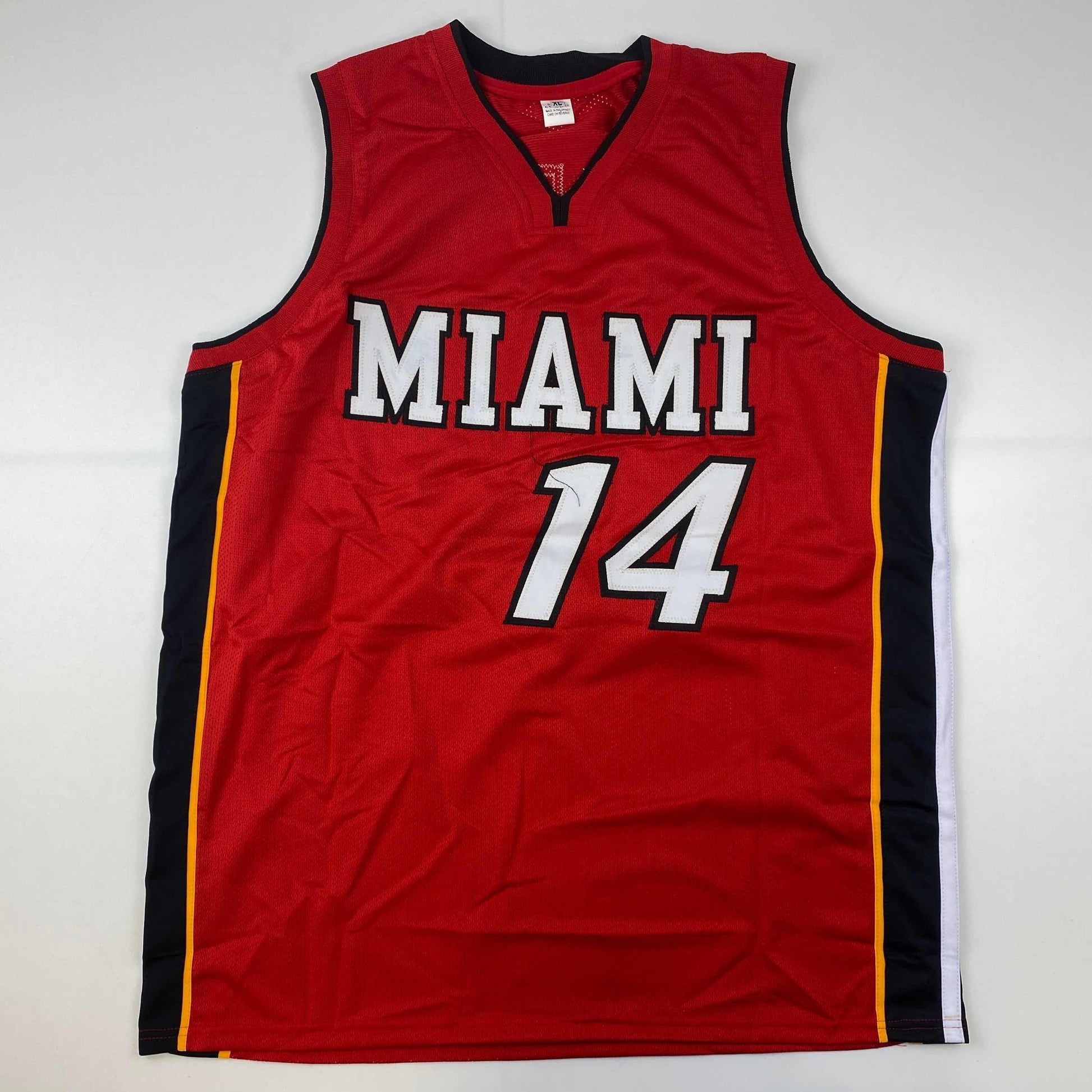 Autographed/Signed Tyler Herro Miami Red Basketball Jersey JSA COA - Sport Cards