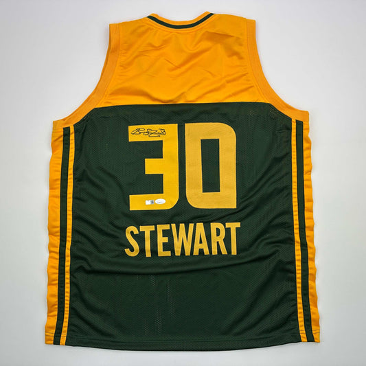 Autographed/Signed Breanna Stewart Seattle Green Basketball Jersey JSA COA - Sport Cards