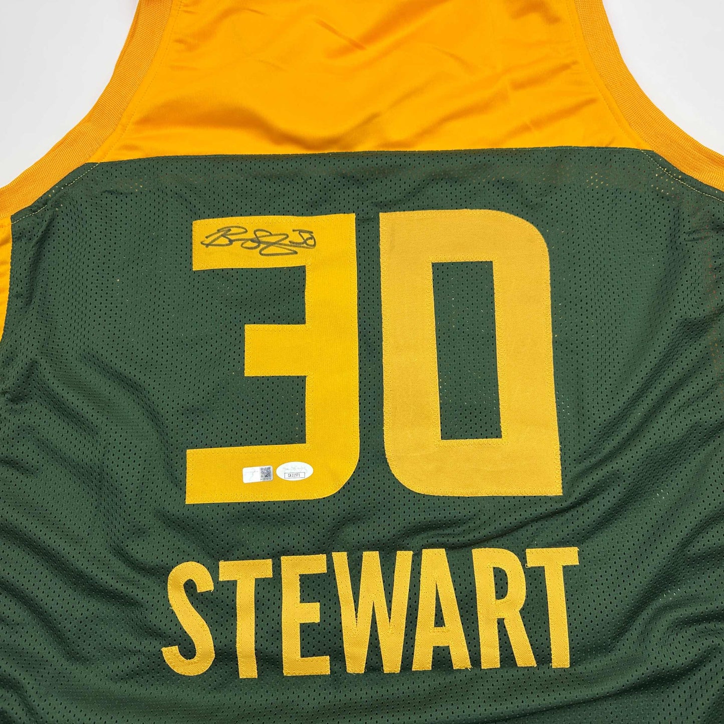 Autographed/Signed Breanna Stewart Seattle Green Basketball Jersey JSA COA - Sport Cards