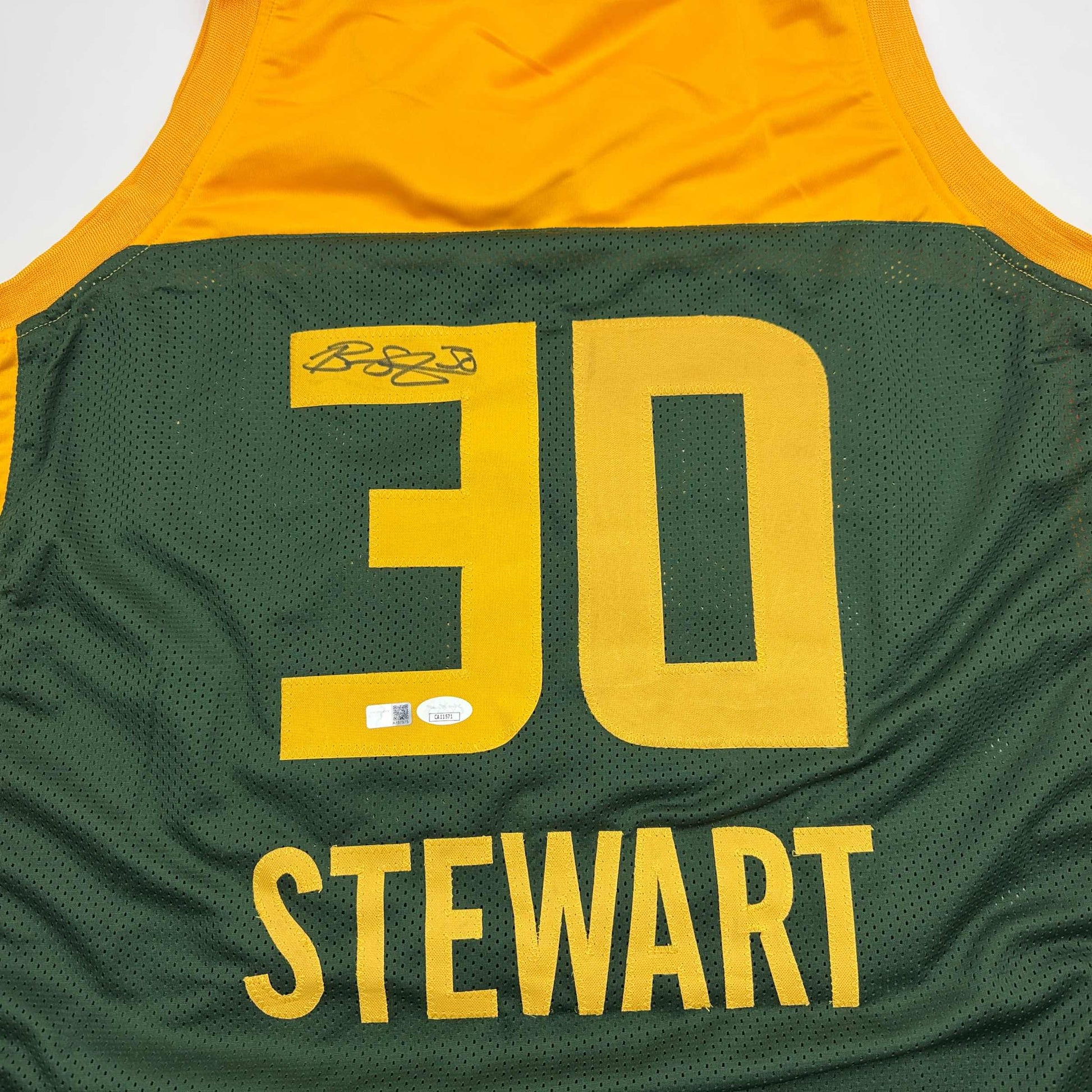 Autographed/Signed Breanna Stewart Seattle Green Basketball Jersey JSA COA - Sport Cards