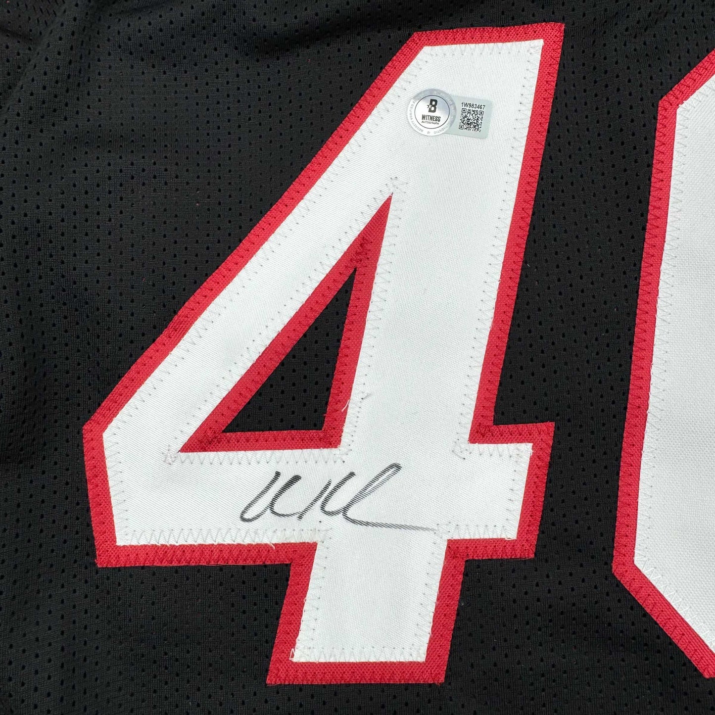 Autographed/Signed Udonis Haslem Miami Black Basketball Jersey Beckett BAS COA - Sport Cards