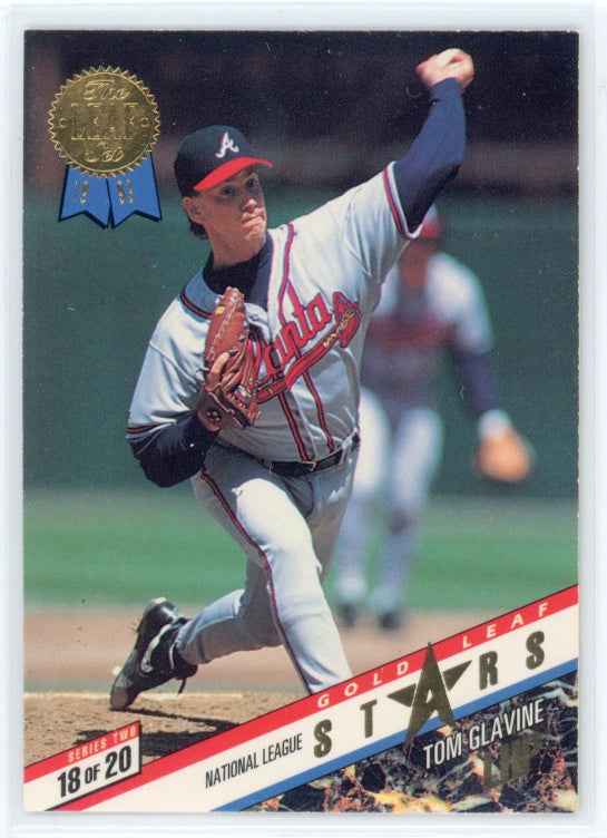 1993 The Leaf Set Gold All-Stars #R18 Jim Abbott Tom Glavine Card