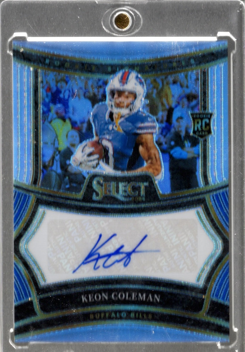 2024 Panini Select Keon Coleman #RSPKCN Silver Prizm Auto /399 Buffalo Bills Rookie RC Football Card - Sport Cards