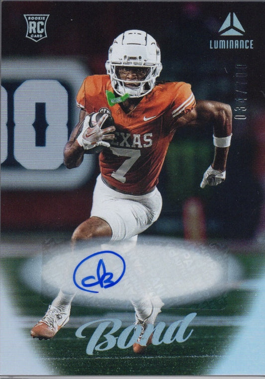 2025 Panini Luminance Isaiah Bond #123 Auto /700 Rookie RC Football Card