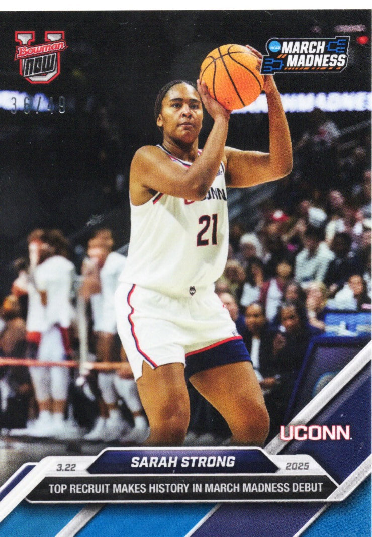2024 Topps Bowman U Now Sarah Strong #96 Blue /49 Rookie RC Basketball Card