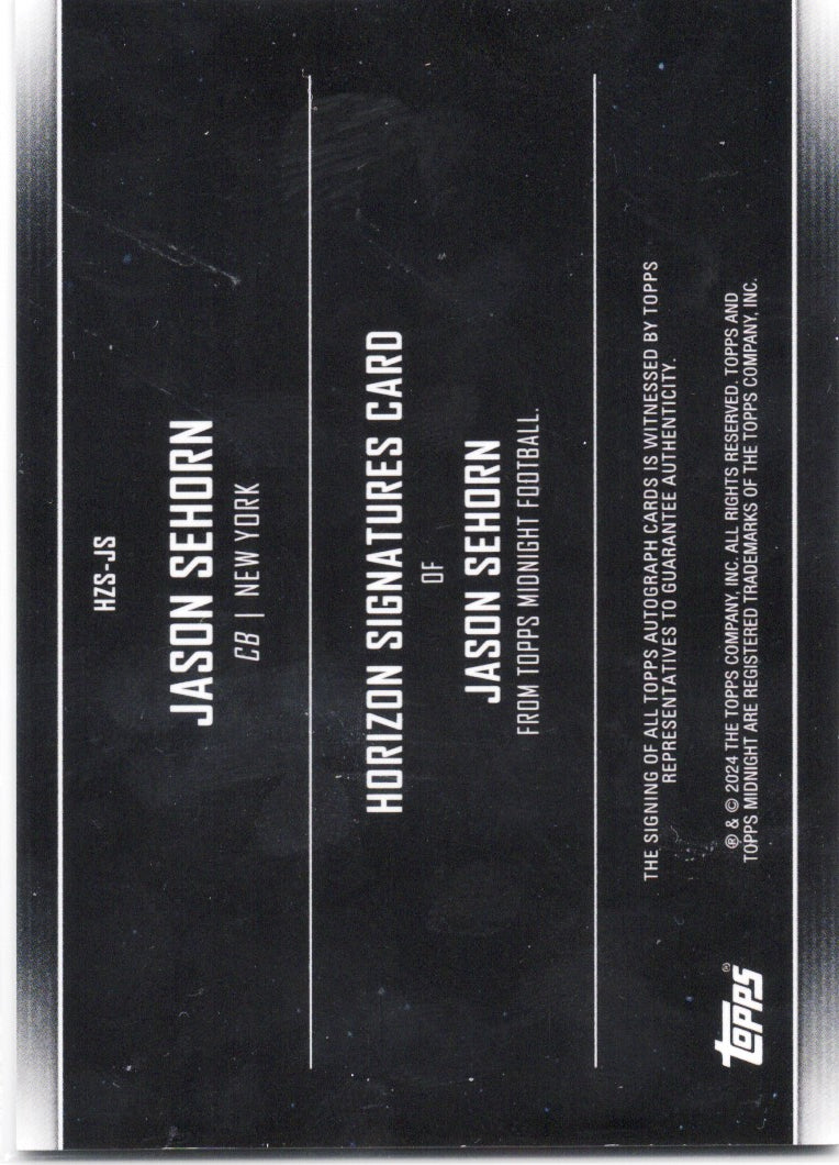 2024 Topps Midnight Jason Sehorn #HZSJS Horizon Auto Football Card