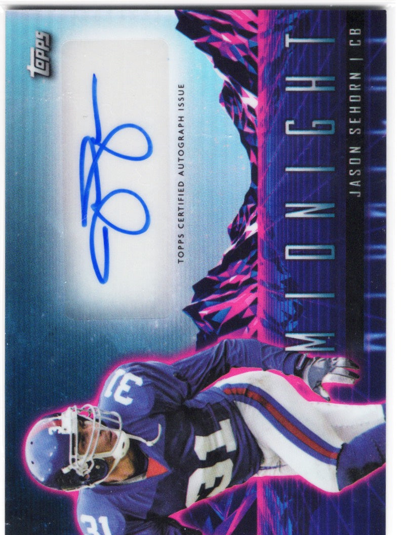 2024 Topps Midnight Jason Sehorn #HZSJS Horizon Auto Football Card