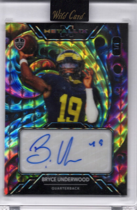 2025 Wild Card Metallix Bryce Underwood #WMFABU Rainbow Autofractal Auto 1/1 Michigan Wolverines Rookie RC Football Card