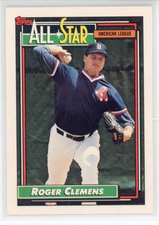 1992 Topps #405 Roger Clemens AS Card