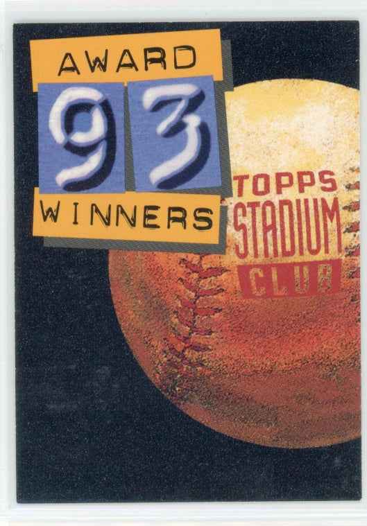 1994 Topps Stadium Club 93 Award Winners Card