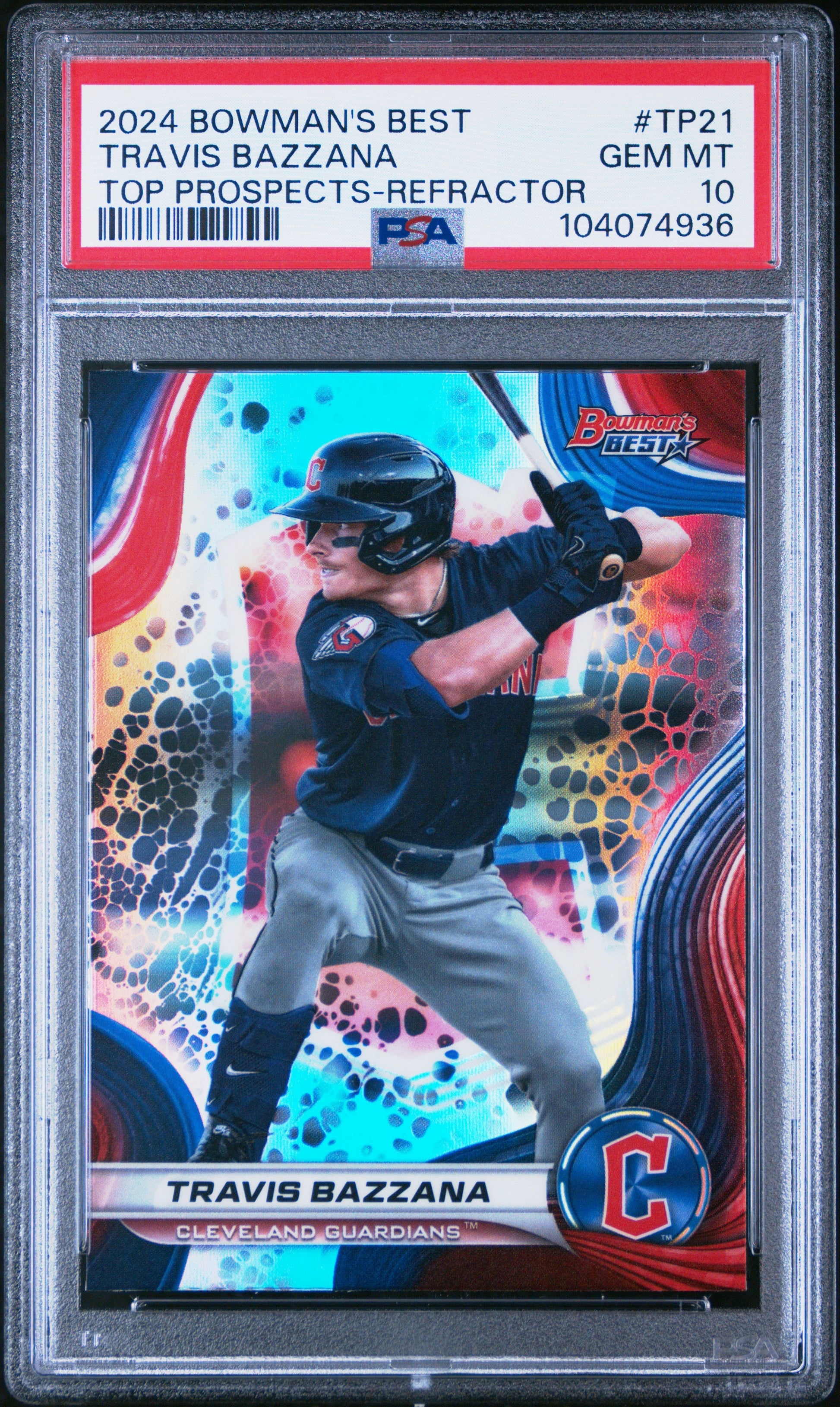 Graded 2024 Topps Bowmans Best Travis Bazzana #TP21 Top Prospects Refractor Rookie RC Baseball Card PSA 10 Gem Mint - Sport Cards