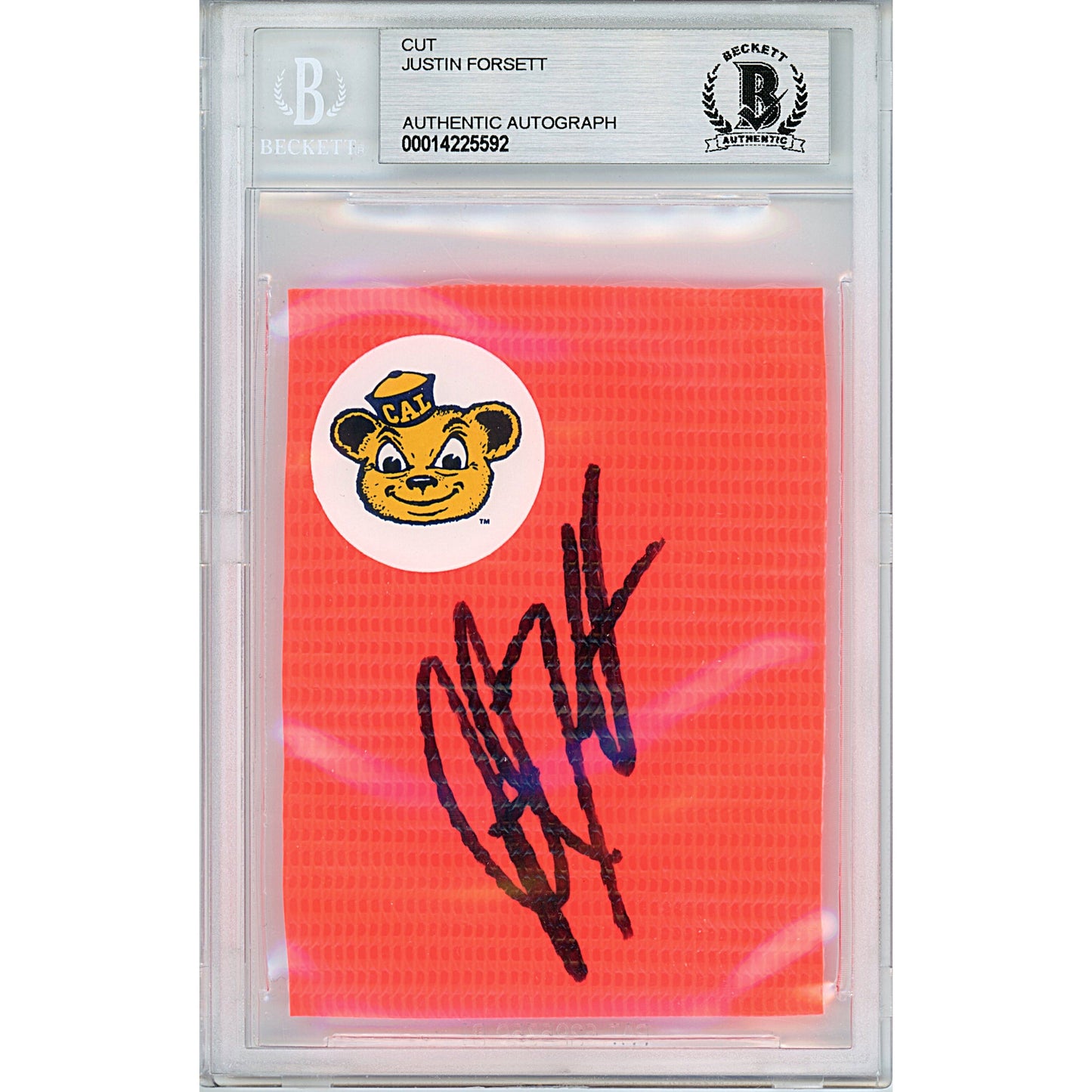 Justin Forsett Seattle Seahawks Autographed Football Pylon Cut — Beckett Authentication