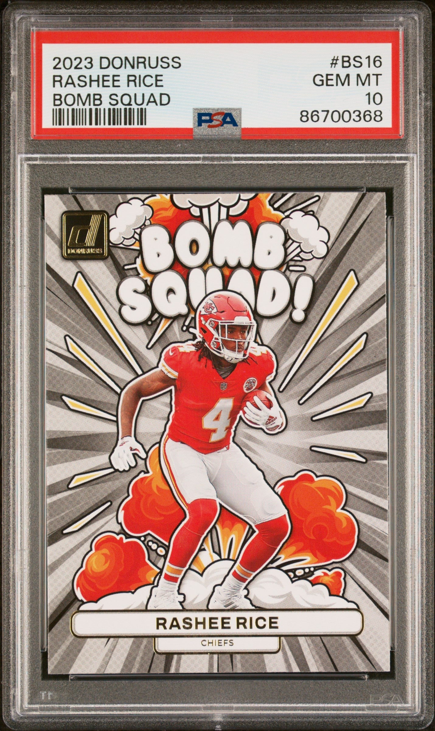 Graded 2023 Panini Donruss Rashee Rice #BS16 Bomb Squad Rookie RC Football Card PSA 10 Gem Mint - Sport Cards