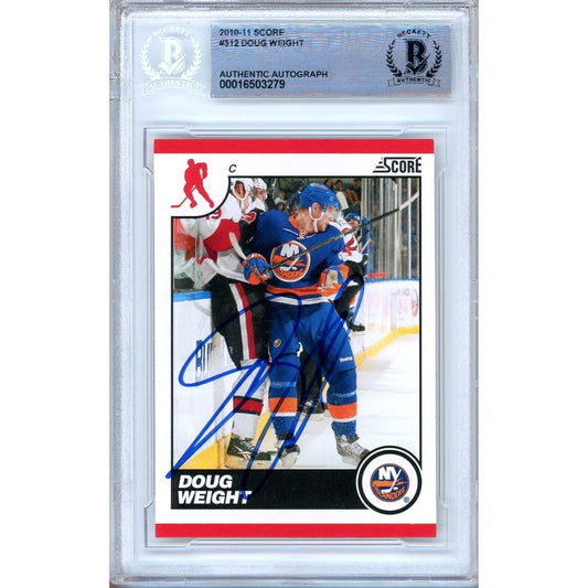 2010-11 Score #312 — Doug Weight NY Islanders Autographed Trading Card — Beckett Authentication