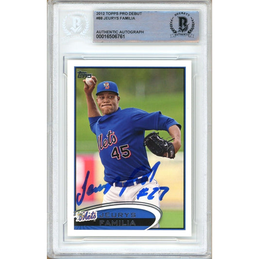 2012 Topps — Jeurys Familia New York Mets New York Mets Autographed Trading Card — Beckett Authentication