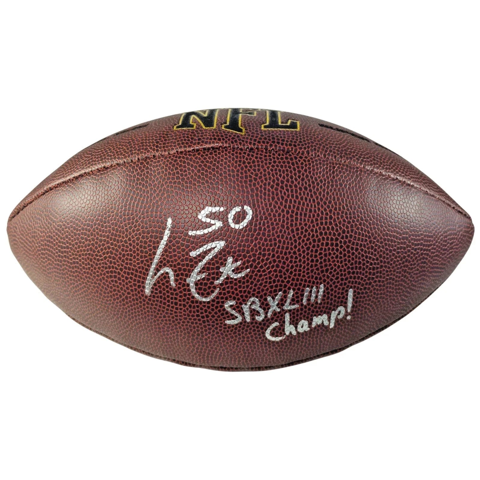 Larry Foote Pittsburgh Steelers Autographed NFL Football Inscribed — Beckett Authentication - Sport Cards